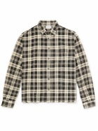 John Elliott - Hemi Frayed Checked Cotton-Flannel Shirt - Gray