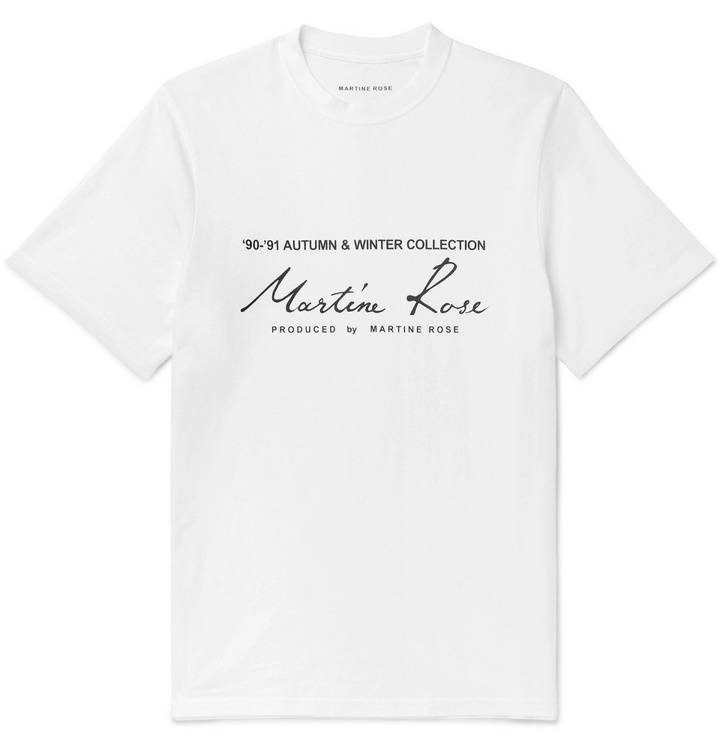 Photo: Martine Rose - Logo-Print Cotton-Jersey T-Shirt - White