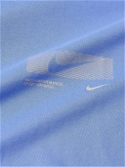 Nike Training - Logo-Print Cotton-Blend Dri-FIT T-Shirt - Blue