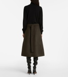 Proenza Schouler Bodhi wool-blend bouclé twill wrap skirt