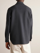 Mr P. - Double-Faced Splitable Cashmere and Virgin Wool-Blend Overshirt - Gray