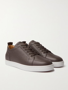 CHRISTIAN LOUBOUTIN - Rantulow Full-Grain Leather Sneakers - Gray