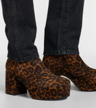 Gianvito Rossi Sally leopard-print suede ankle boots