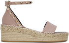 Valentino Garavani Pink Rockstud Flat Sandals