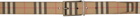 Burberry Reversible Beige & Black E-Canvas Vintage Check Belt