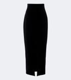 Khaite Lachlan cotton velvet pencil skirt