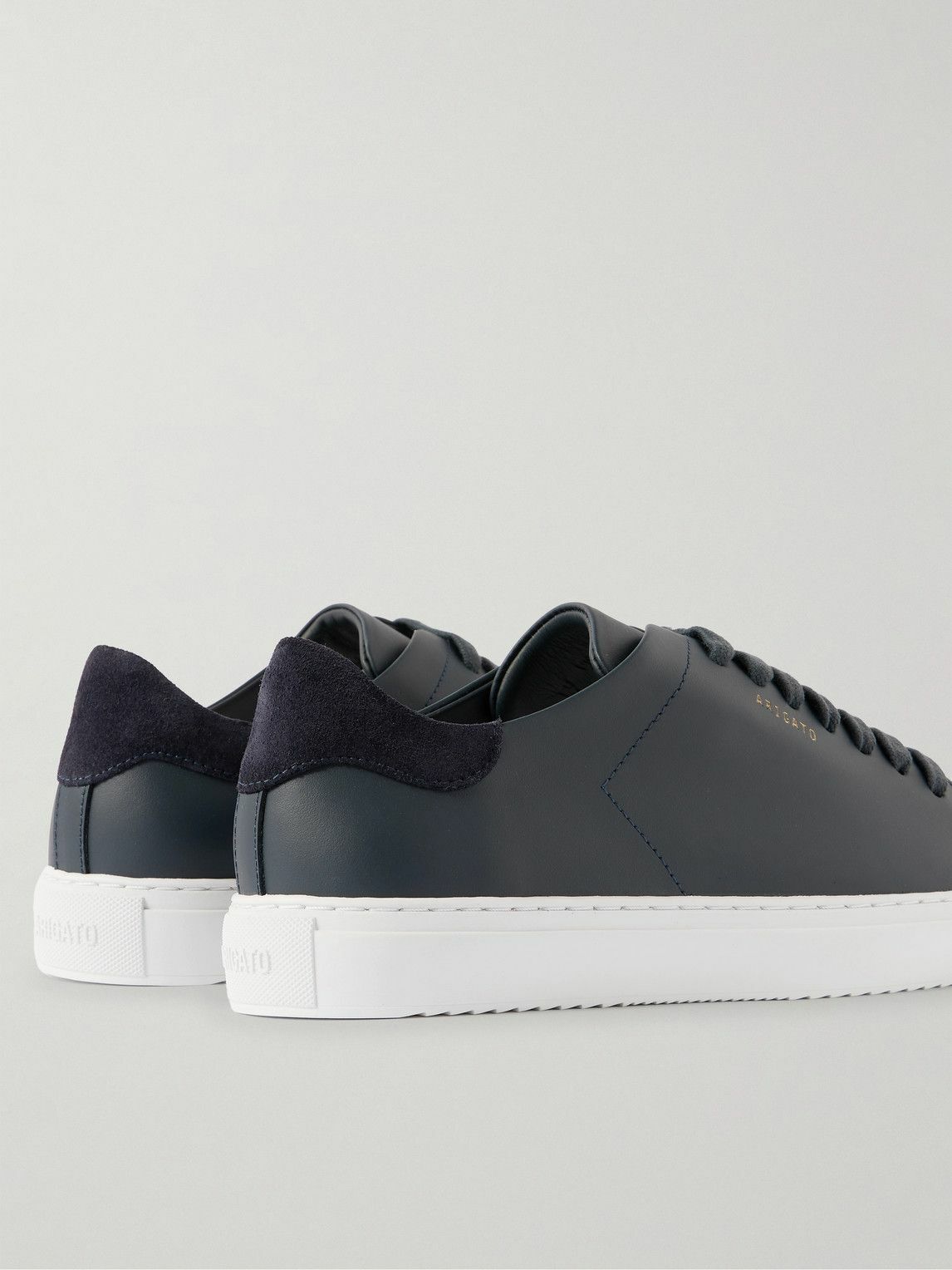 Axel Arigato - Clean 90 Suede-Trimmed Leather Sneakers - Blue