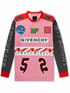 Givenchy - Oversized Logo-Print Mesh T-Shirt - Pink