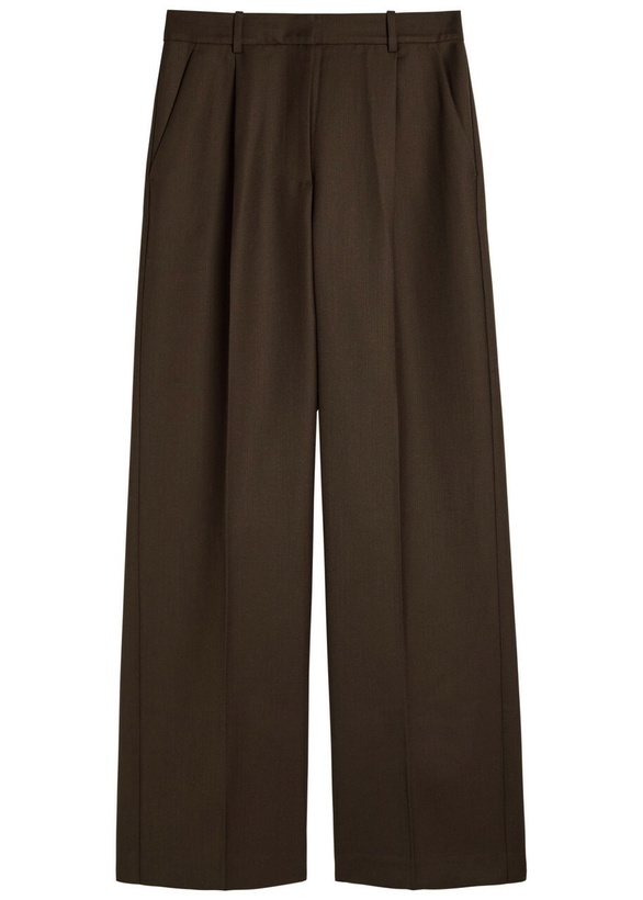Photo: Anine Bing Trent Straight-leg Trousers Dark Brown