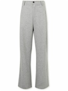 Miles Leon - Straight-Leg Pleated Wool and Cashmere-Blend Trousers - Gray