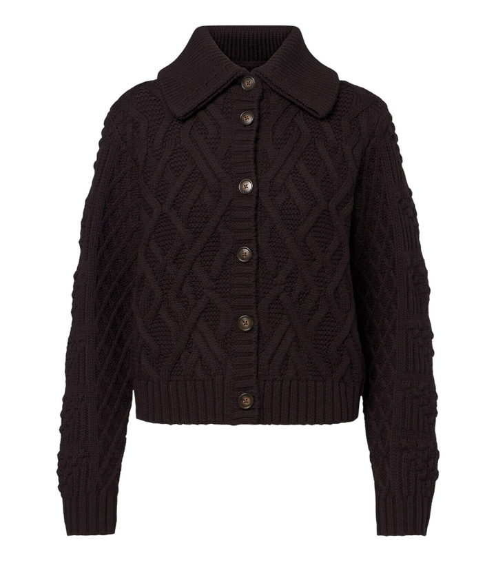 Photo: Emilia Wickstead Brinkley cable-knit wool cardigan