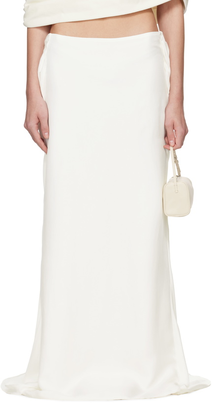 Photo: COLLEEN ALLEN SSENSE Exclusive Bridal Capsule Silk Bustle Maxi Skirt