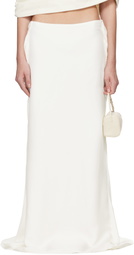 COLLEEN ALLEN SSENSE Exclusive Bridal Capsule Silk Bustle Maxi Skirt