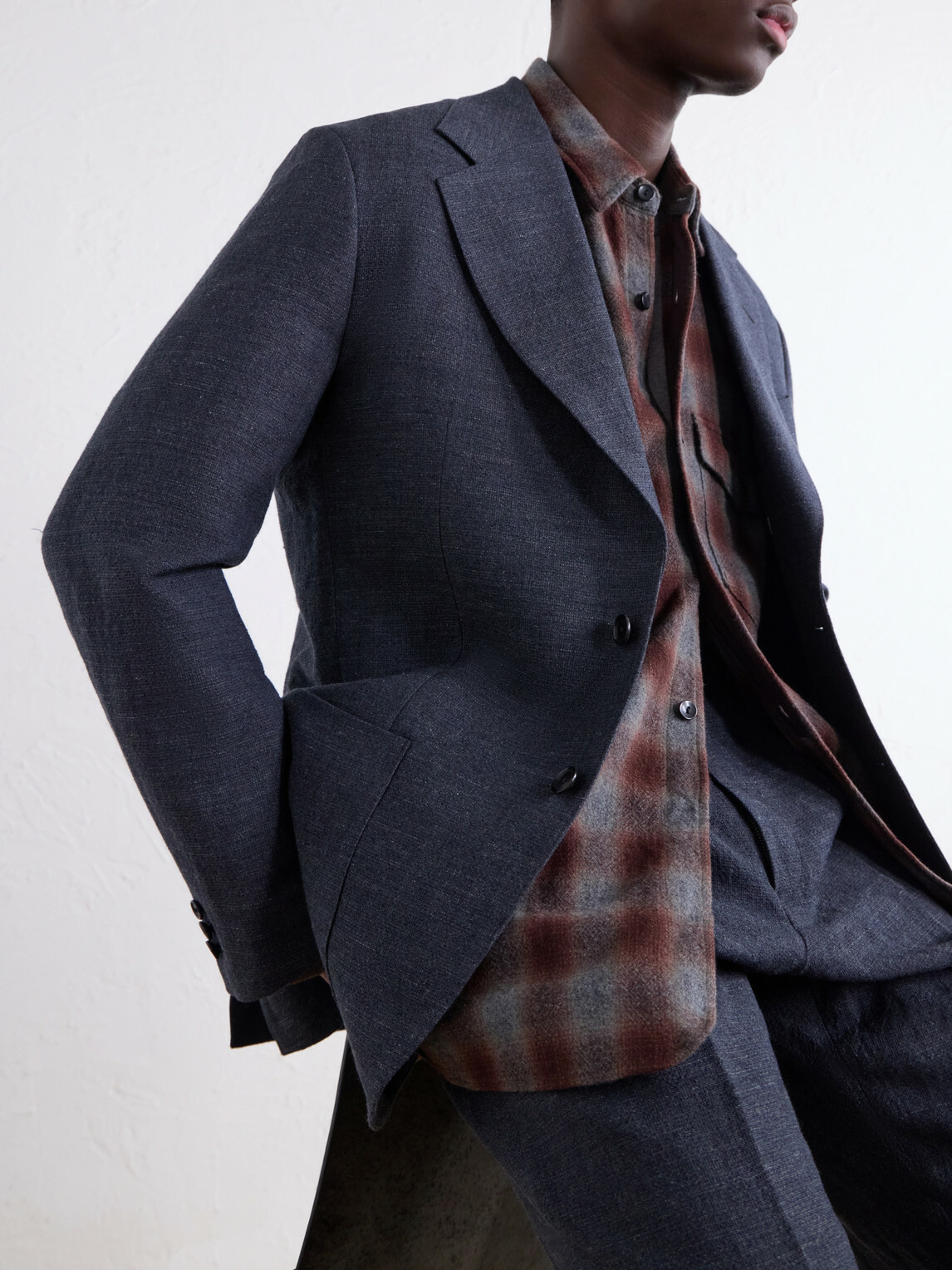 Kaptain Sunshine - Woven Wool, Linen and Hemp-Blend Suit Jacket - Gray