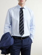 Canali - Herringbone Cotton Shirt - Blue