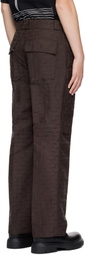 Ferragamo Brown Ferragamo Monogram Trousers