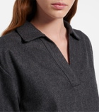 Asceno Modena wool and cashmere flannel polo shirt