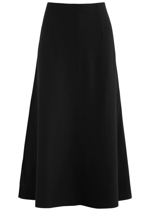 Photo: Eileen Fisher Wool-felt Midi Skirt Black