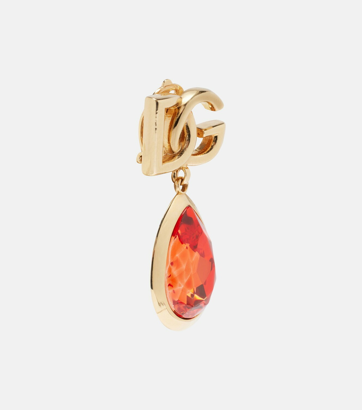 Dolce&Gabbana DG embellished clip-on earrings