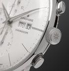 Junghans - Meister Chronoscope 40mm Stainless Steel and Leather Watch, Ref. No. 027412001 - White