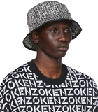 Kenzo Black & White Jacquard Bucket Hat