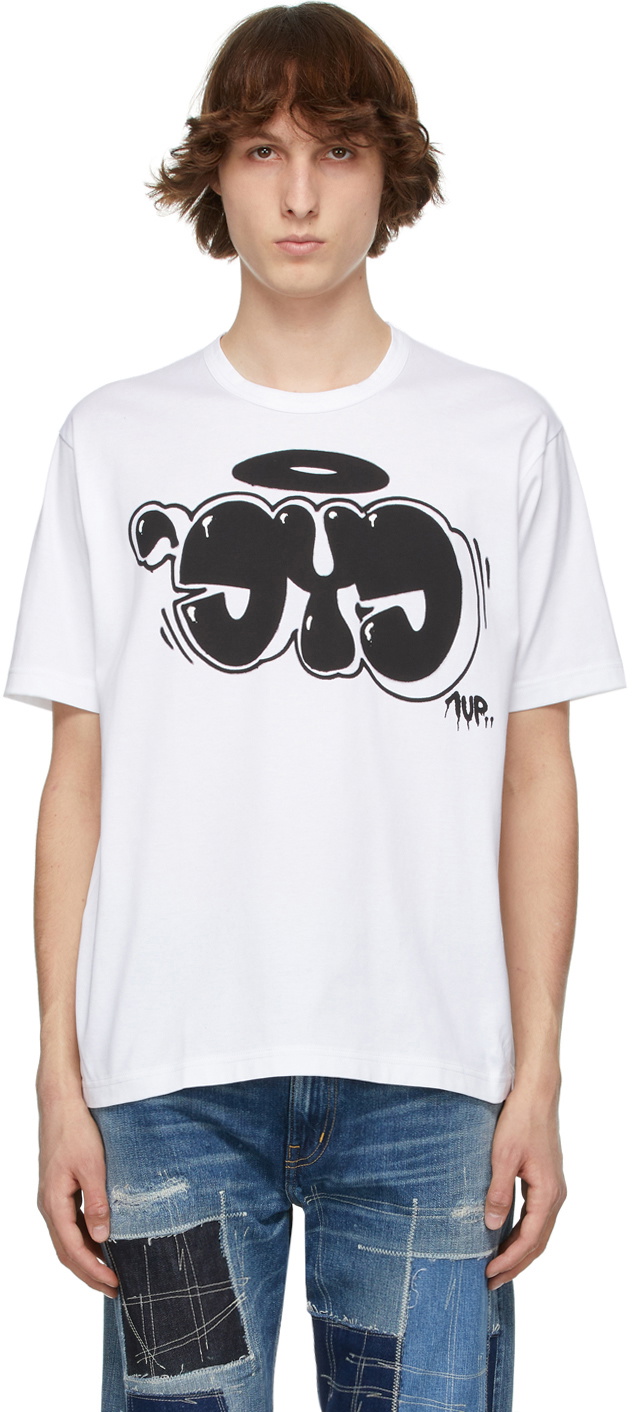 Junya Watanabe White eYe Printed T-Shirt Junya Watanabe