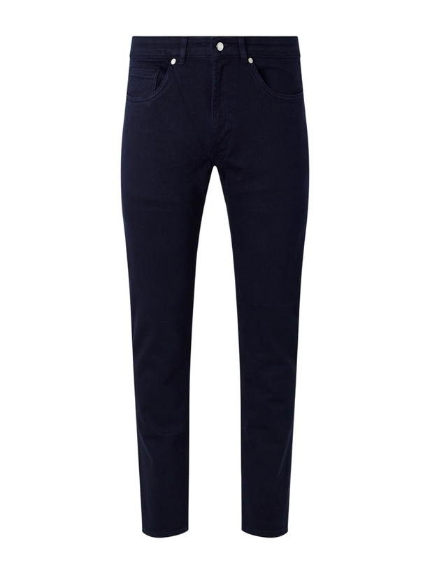 Photo: Peter Millar - Fairfield Straight-Leg Garment-Dyed Jeans - Blue