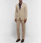 Canali - Dark-Beige Kei Slim-Fit Stretch-Cotton Twill Suit Jacket - Beige