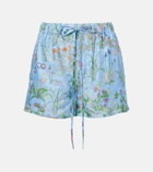 Gucci Floral silk satin shorts