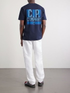 C.P. Company - Logo-Print Cotton-Jersey T-Shirt - Blue