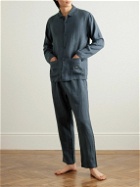 Desmond & Dempsey - Linen Pyjama Set - Blue