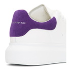 Alexander McQueen White and Purple Oversized Sneakers