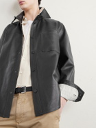 Slowear - Leather Overshirt - Brown