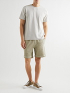Mr P. - Cold-Dyed Organic Cotton-Jersey Drawstring Shorts - Gray