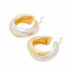 Missoma Women's x Lucy Williams Chunky Entwine Medium Hoop Earrings in Gold/Silver 