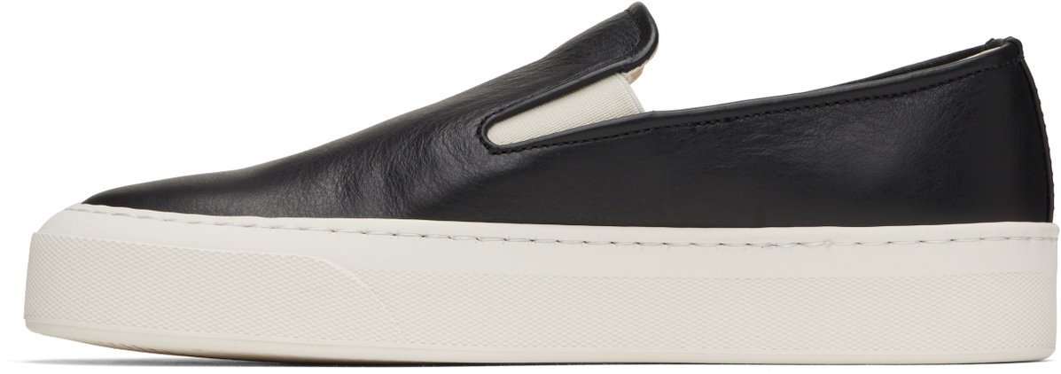 Common Projects Black Leather Slip-on Sneakers