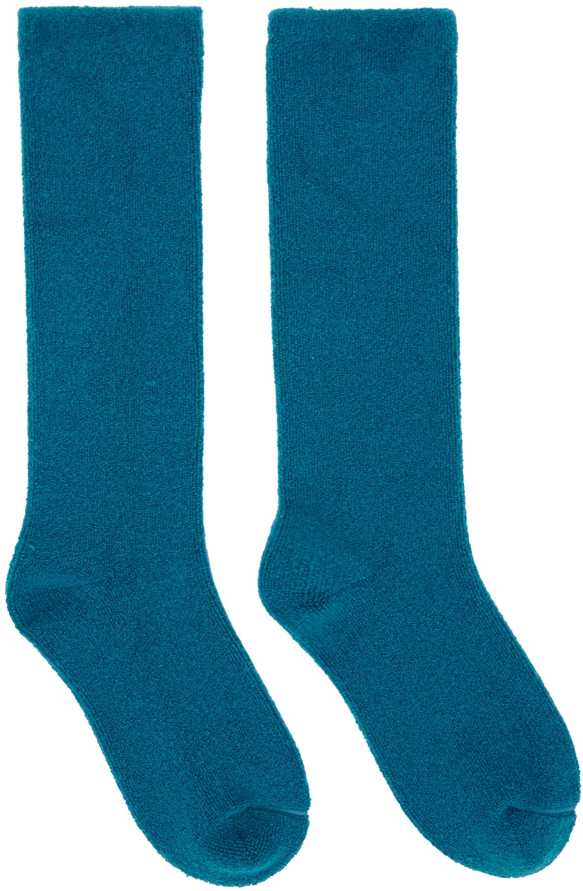 Photo: The Elder Statesman Blue Rolled Socks