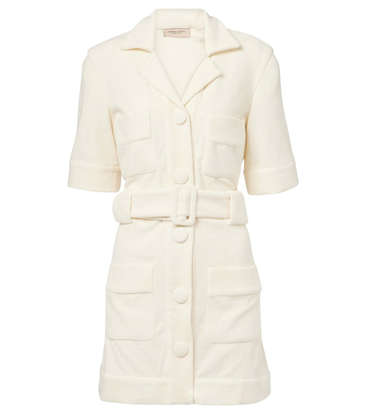 Photo: Adriana Degreas Belted cotton-blend terry minidress