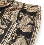 Beams Plus - Cropped Printed Cotton Trousers - Men - Black
