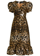 Sister Jane Suite Leopard-jacquard Woven Midi Dress
