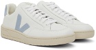 Veja White & Blue V-12 Sneakers