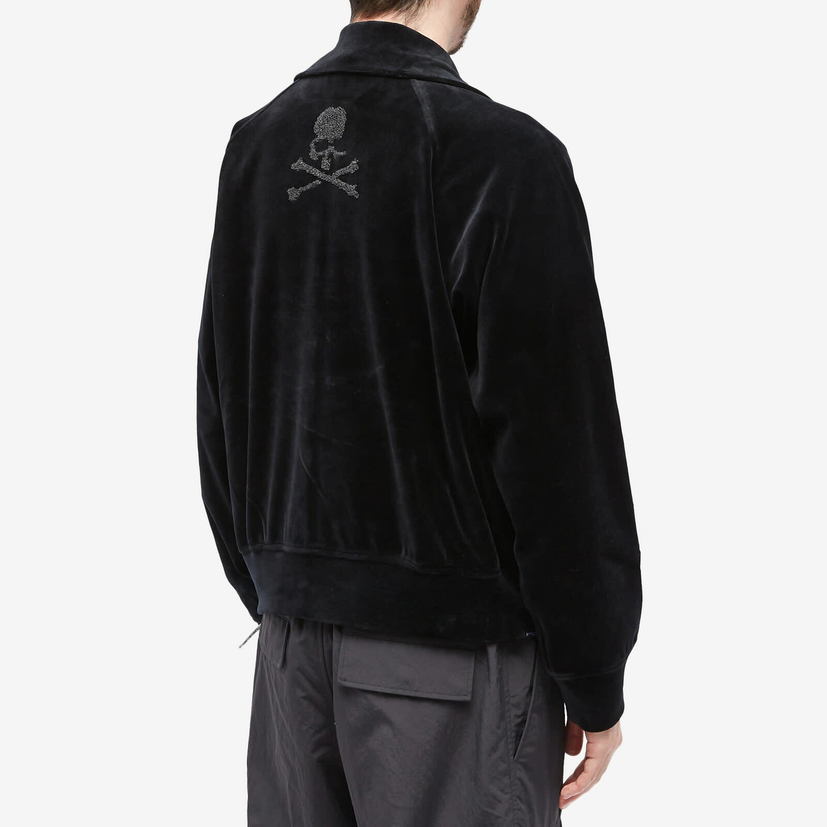 MASTERMIND WORLD Men's Velour Track Jacket in Black MASTERMIND WORLD