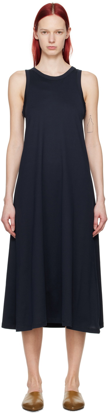 Studio Nicholson Navy Flint Midi Dress Studio Nicholson