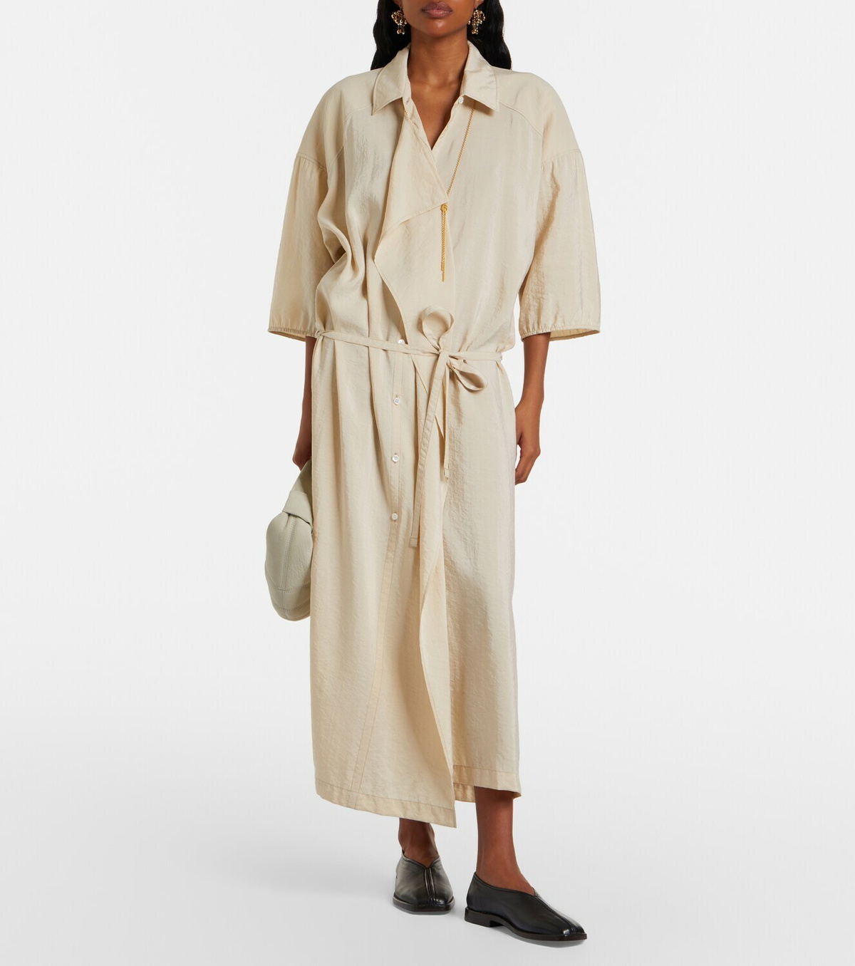 Lemaire Piped leather slip-on shoes