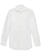 De Petrillo - Camp-Collar Linen Shirt - White
