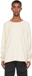 Greg Lauren SSENSE Exclusive Off-White Flat Back Thermal Sweatshirt