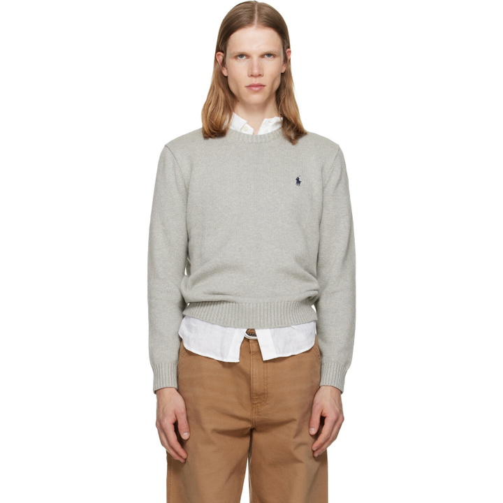 Photo: Polo Ralph Lauren Gray Polo Long Sleeve Sweater
