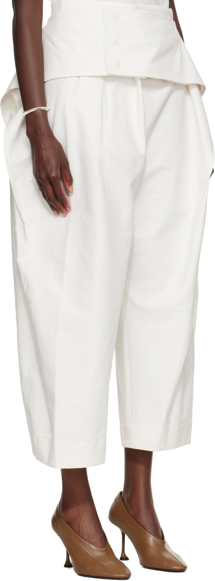 ISSEY MIYAKE Off-White Grainy Trousers