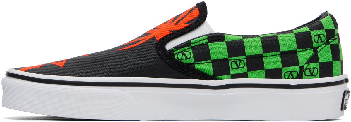Valentino Garavani Black & Green Vans Edition VLogo Checkerboard Sneakers