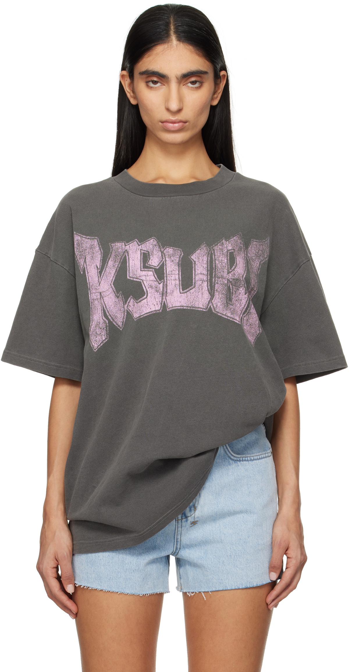 Ksubi Gray World Tour Boyfriend T-shirt Ksubi